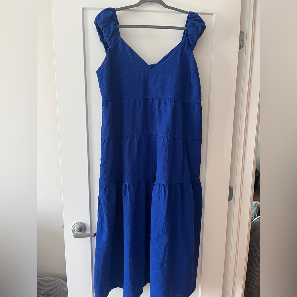 Old Navy Vibrant Blue Midi Dress